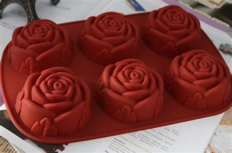 Removal from the silicone mold is quick and effortless, with one twist and gentle push, your baked goods pop right out. 2020 Silicone Cake Mould 6 Rose Cake Mold Baking Molds ...