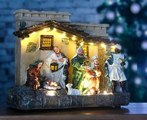 Homezone Traditional Light Up Nativity Scene Led Lighting Christmas