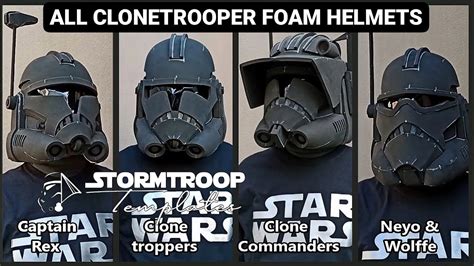 All Clone Troopers And Clone Commanders Helmets Foam Build Youtube