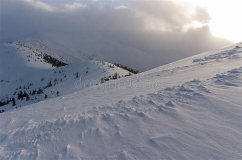 Panorama Mountain Winter Landscape Tatry Stock Photo Image Of
