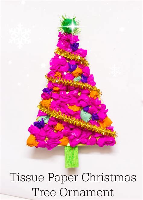 Tissue Paper Tree Ornament Make And Takes