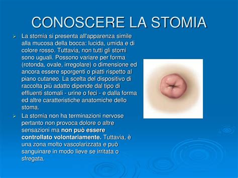 In questo, caso dopo un periodo di tempo necessario alla guarigione del tratto interessato, viene effettuato un nuovo intervento, detto di ricanalizzazione PPT - LA STOMIA PowerPoint Presentation, free download - ID:905799