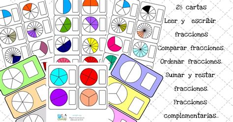 Juegos Con Fracciones Lectura Comparación Fracciones Equivalentes