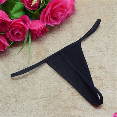 Womens Sexy Mini Briefs Micro Bikini Thongs Underwear G String Black Womens Sexy Thongs G