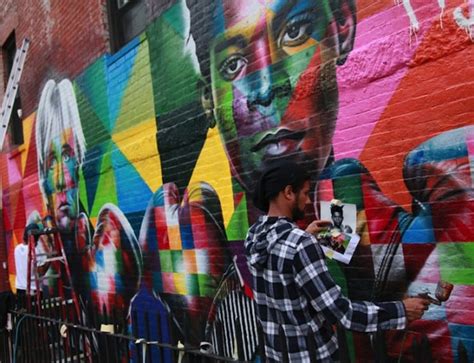 New Colorful Mural Of Basquiat And Andy Warhol By Eduardo Kobra In