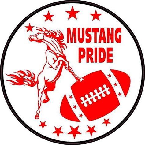 Stickertalk Football Mustang Pride Vinyl Mascot Sticker 5