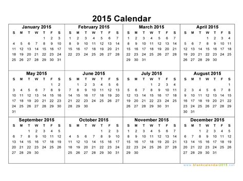 8 Best Images Of 2015 Year Calendar Printable One Page Yearly