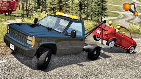 Tow Truck Job Crazy Tow Trucker Beamng Drive 3 Youtube