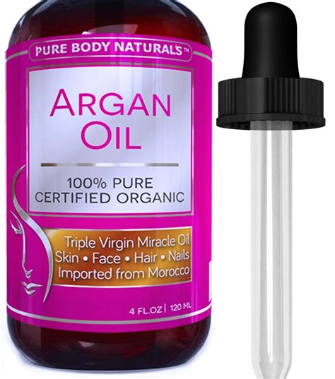 Organic Argan Oil For Skin Face Hair And Nails 4 Fl Ounce Pure Body