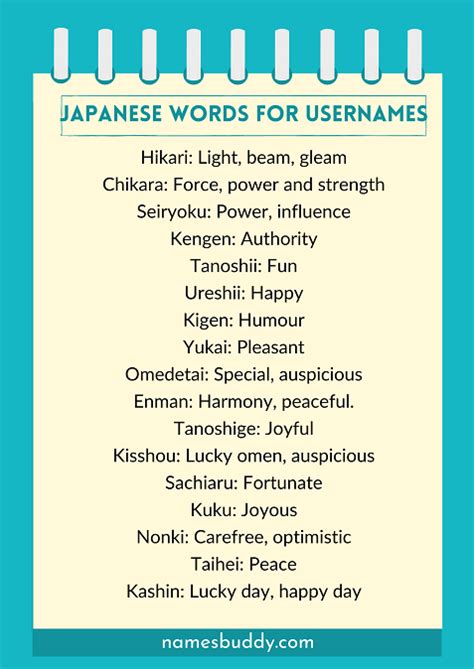 210 Aesthetic Cute And Cool Japanese Words For Usernames