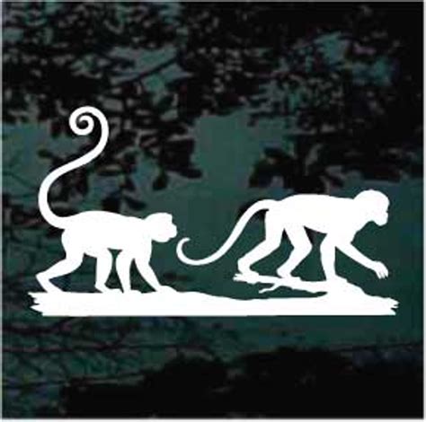 Cute Monkey Silhouette Car Decals And Window Stickers Decal Junky