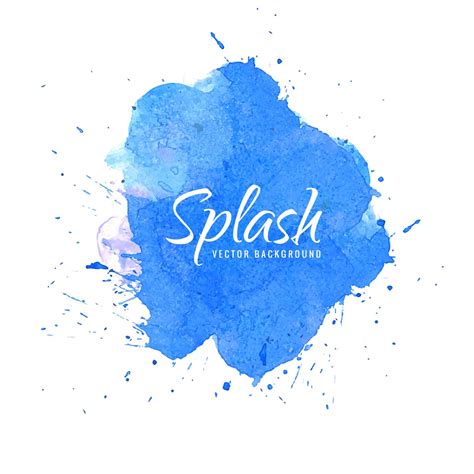 Free Vector Abstract Blue Splash Watercolor