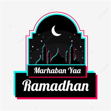 Greeting Of Marhaban Yaa Ramadhan With Mosque Ramadan Marhaban Ya
