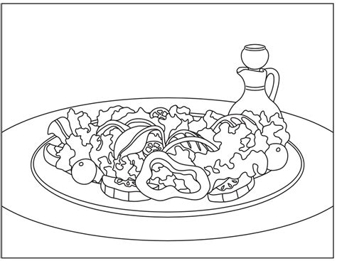 Salad Coloring Pages Coloring Home