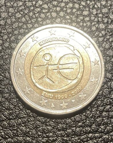 2 Euro Münzen Strichmännchen Niederlande Emu 1999 2009 Ebay