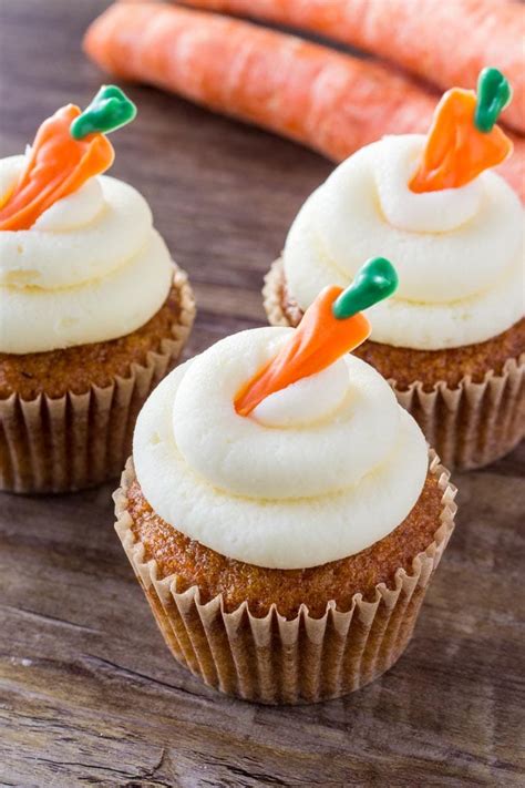 Carrot Cake Cupcakes With Cream Cheese Frosting Oh Sweet Basil