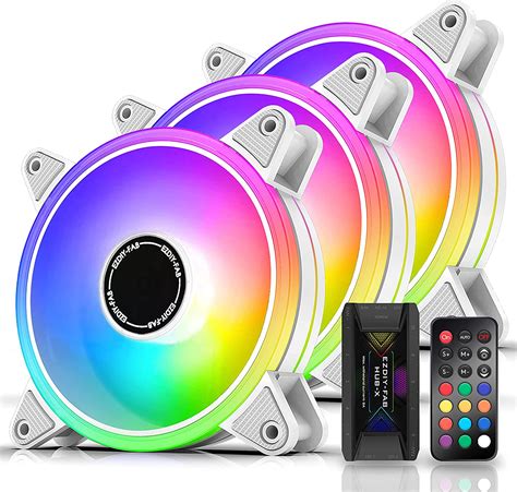 Buy Ezdiy Fab White Moonlight 120mm Rgb Case Fan With Fan Hub X And