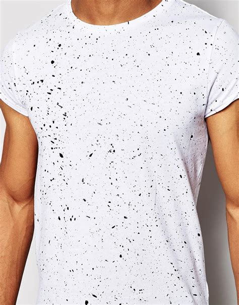 This will keep your colours nice and bright. Lyst - Asos Longline T-shirt With Black Paint Splatter ...