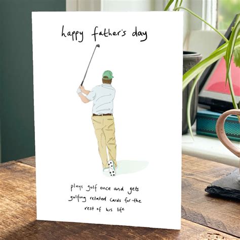 Funny Fathers Day Golf Card By Eat The Moon