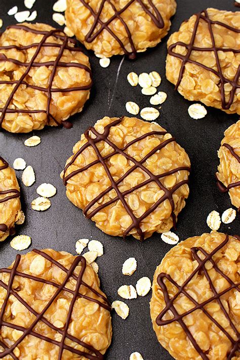 No Bake Vegan Peanut Butter Oatmeal Cookies - Sweet Spicy ...