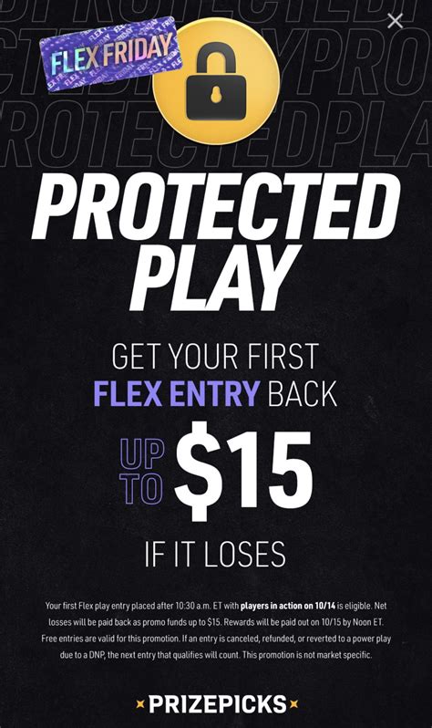Flex Friday promotion this week is a risk-free bet up to $15. Full