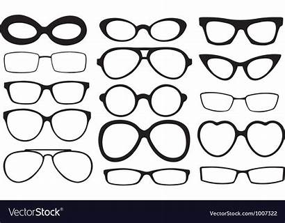 Eyeglasses Vector Different Illustration Royalty Frames Isolated