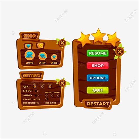 Level Up Game Vector Hd Images Complete Set Of Level Button Game Pop