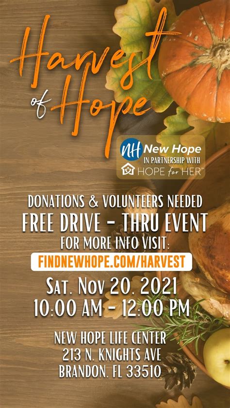 Harvest Of Hope — New Hope