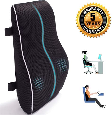 Lumbar Support Pillow For Office Chair Car Memory Foam Back Cushion For