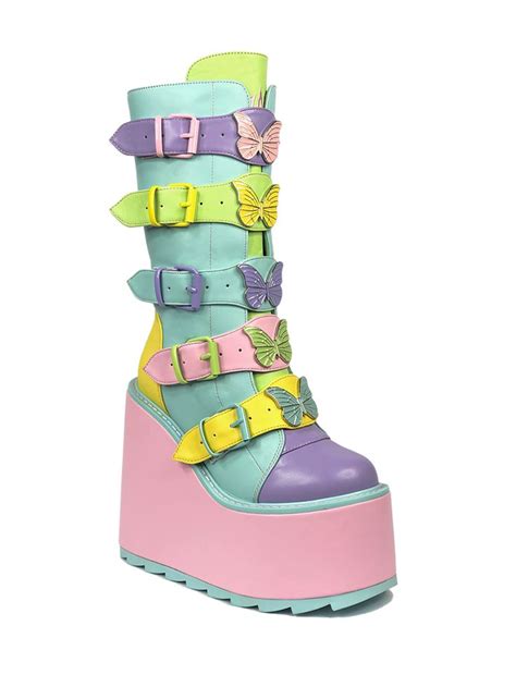 Dune Butterfly Pastel Pastel Platform Boots Kawaii Shoes Goth Shoes