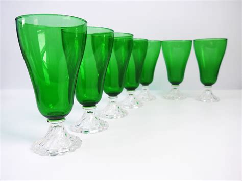 Vintage Green Goblets