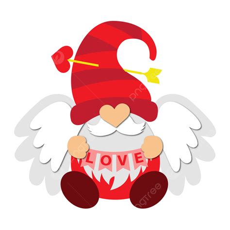 valentine lady gnomes holding love text word valentine gnomes gnomes heart gnome png and
