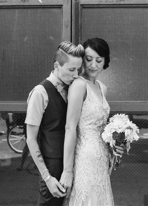 brooklyn diy lesbian wedding at mymoon equally wed lgbtq wedding magazine and wedding