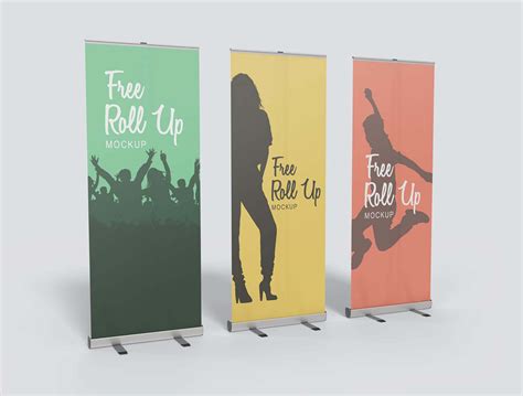 2 Free Rollup Banner Mockups Psd