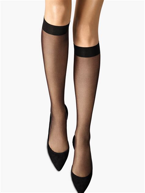 Wolford Individual 10 Knee Highs Black At John Lewis And Partners