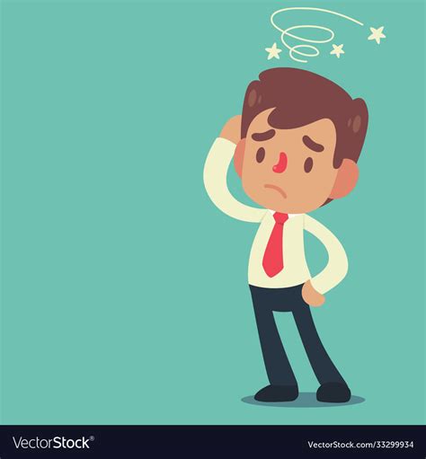 Businessman Pose And Gestures Standing Confused Vector Image