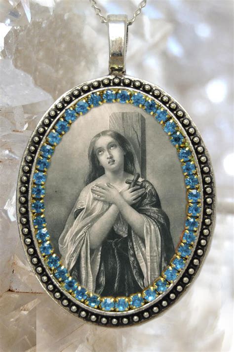 St Joan Of Arc Handmade Necklace Catholic Religious Jewelry Pendant