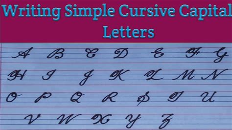 Cursive capital letters for kids. Handwriting practice:Writing Cursive Capital Letter abcd ...
