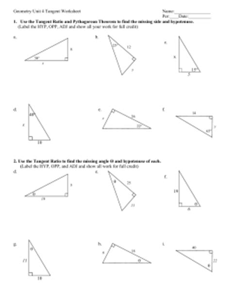 Trigonometric ratios in right triangles (khan). 27 Geometry Trigonometric Ratios Worksheet - Worksheet ...