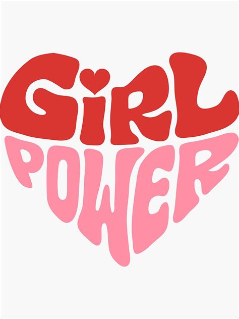 Girl Power Sticker For Sale By Funkythings Redbubble