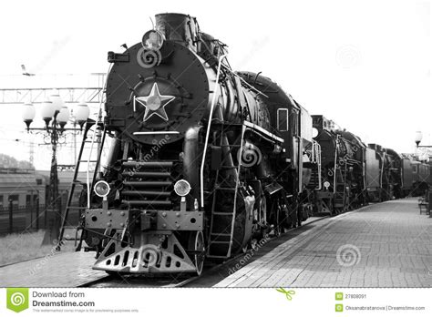 Train De Vapeur Noir Et Blanc Image Stock Image Du