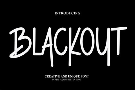 Blackout Font By Robbots Stores · Creative Fabrica
