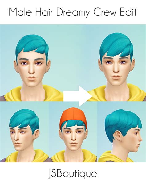 Male Dreamy Crew Hair Converted With Longer Bangs At Jsboutique Sims