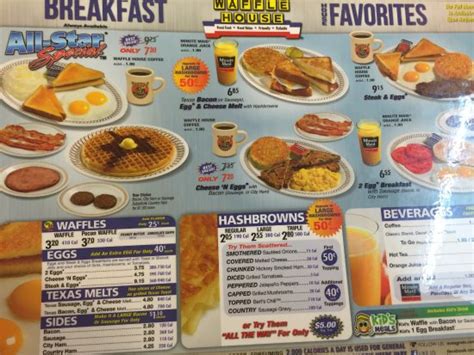 Waffle House Menu Texas