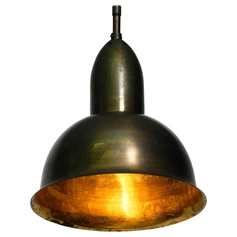 Beautiful Mid Century Brass Church Pendant Lamp With A Great Patina For