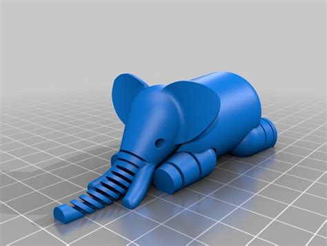 Free Stl File Articulated Elephant・3d Print Object To Download・cults