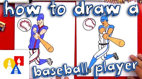 How To Draw A Cartoon Baseball Player At How To Draw