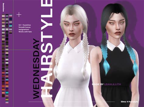 The Sims Resource Leahlillith Wednesday Hair