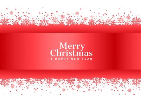 Free Vector Merry Christmas Festival Greeting Card With Sparkling