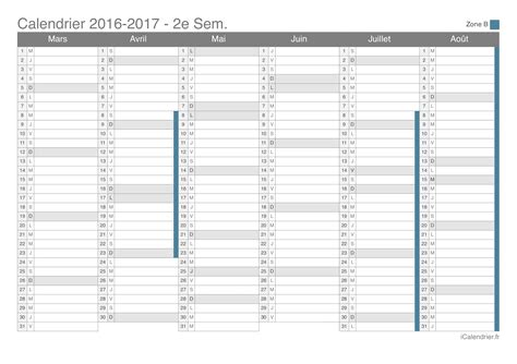 Vacances Scolaires 2016 2017 Zone B Calendrier Et Dates Icalendrier